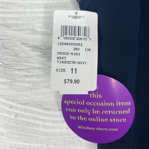 NWT Windsor Audrey Pleated Sweetheart Dress Size 11 - Picture 6 of 8